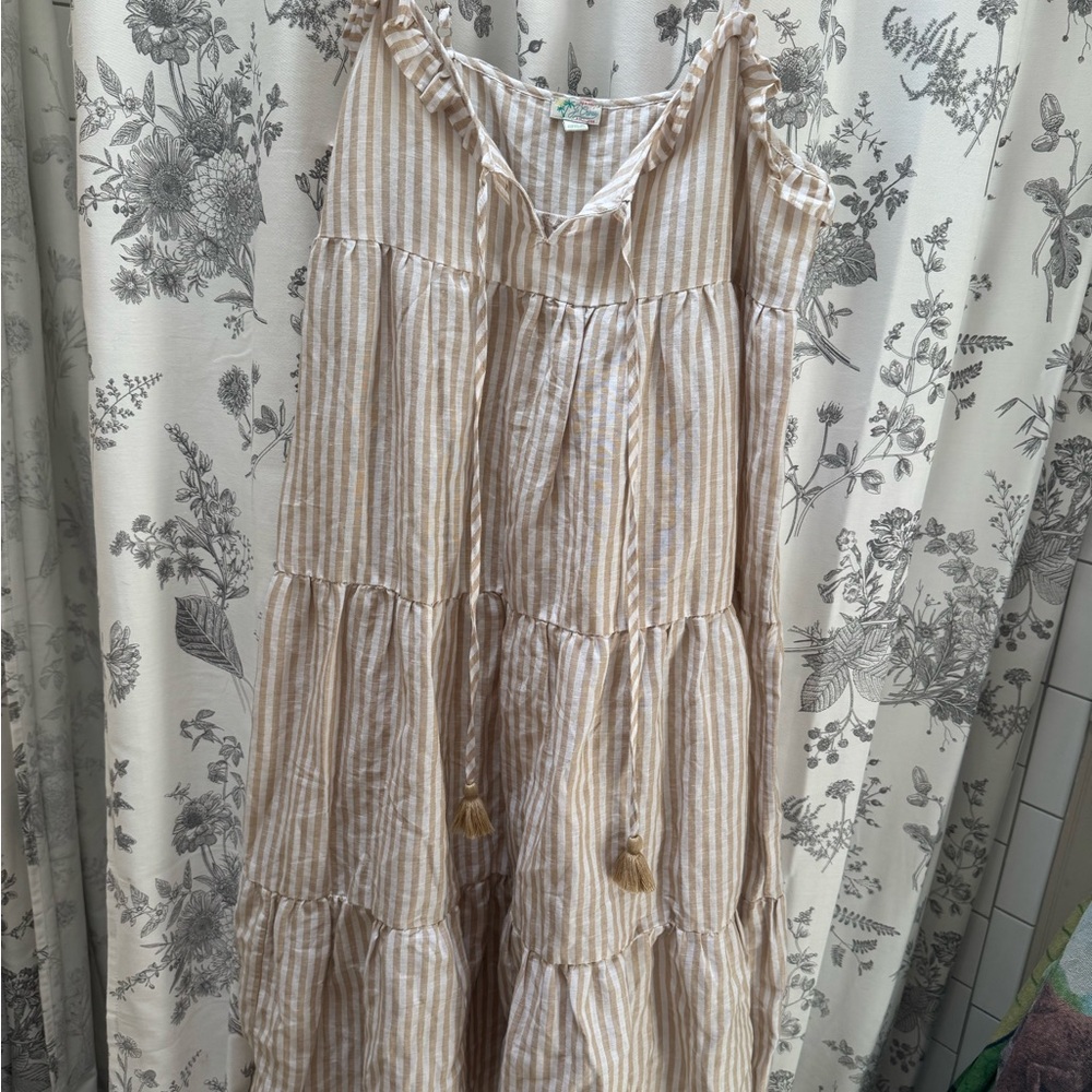 J. Crew striped linen dress